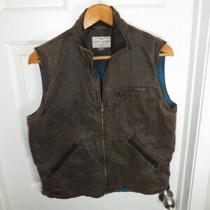 Cody James Dusty 3.0 Oil Coated Zip Up Western Vest Men’s Med. Flannel Lined